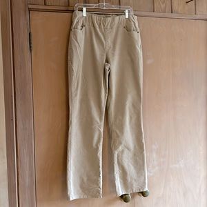 Coldwater Creek corduroy sand color boot cut pants Size 12 (extra large)